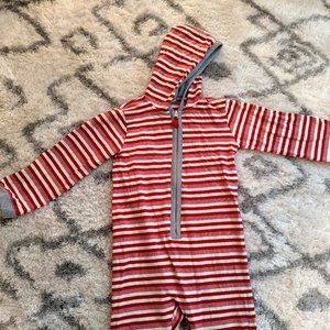 Burt's Bees Jumpbee, onesie striped pajama - Size 6